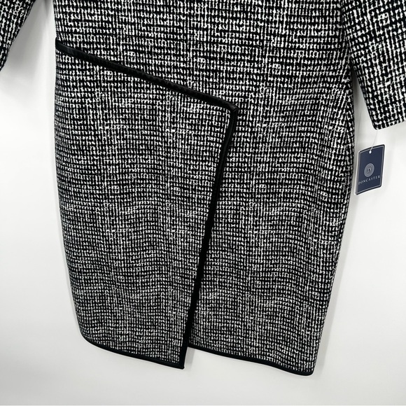 NWT Doncaster Tweed Asymmetrical Black Mini Dress Sheath Bodycon Size 6 - Picture 6 of 13